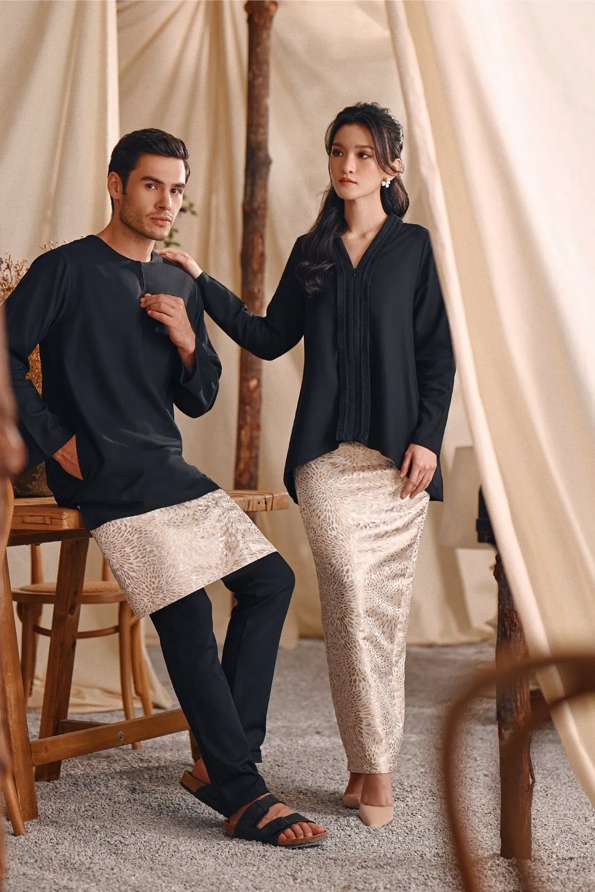 The Bayu Women Jacquard Skirt - Spring Sand