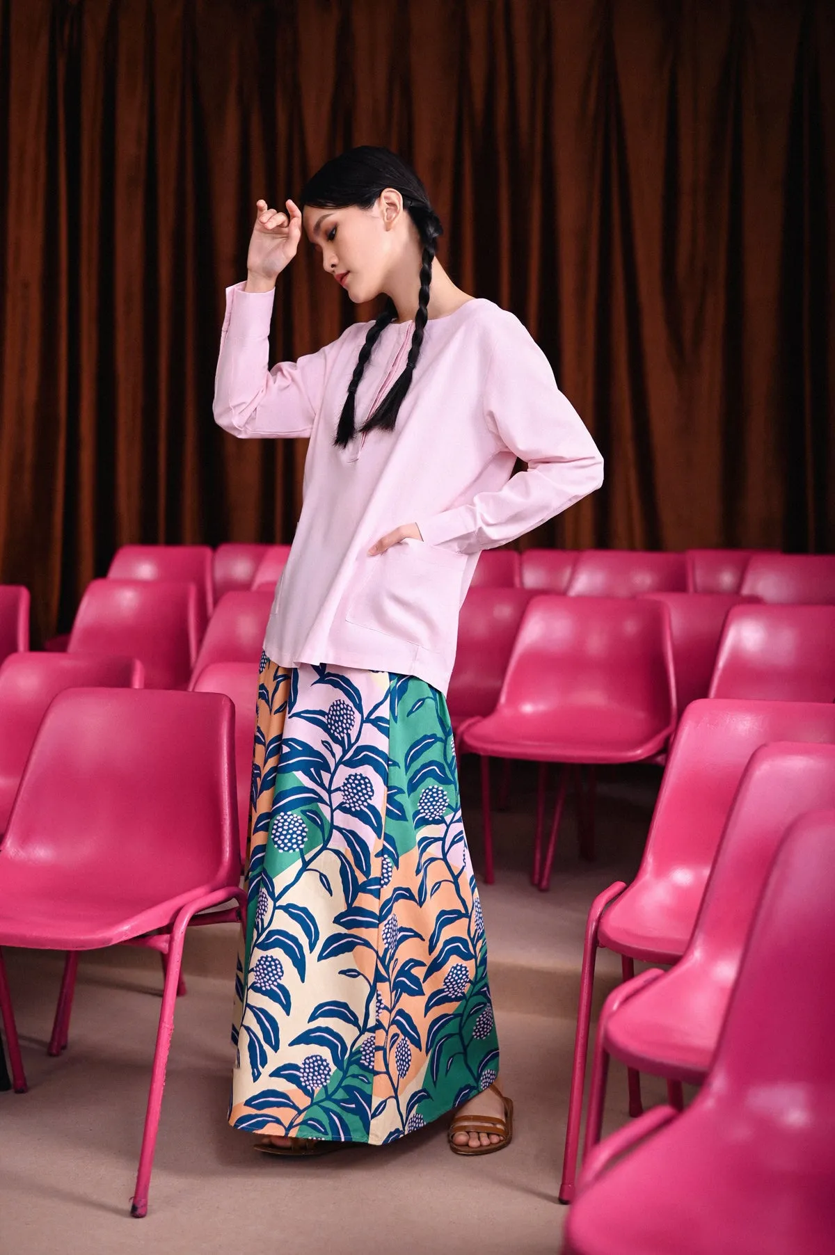 The Dulu Kita Women Flare Skirt - Dandelions