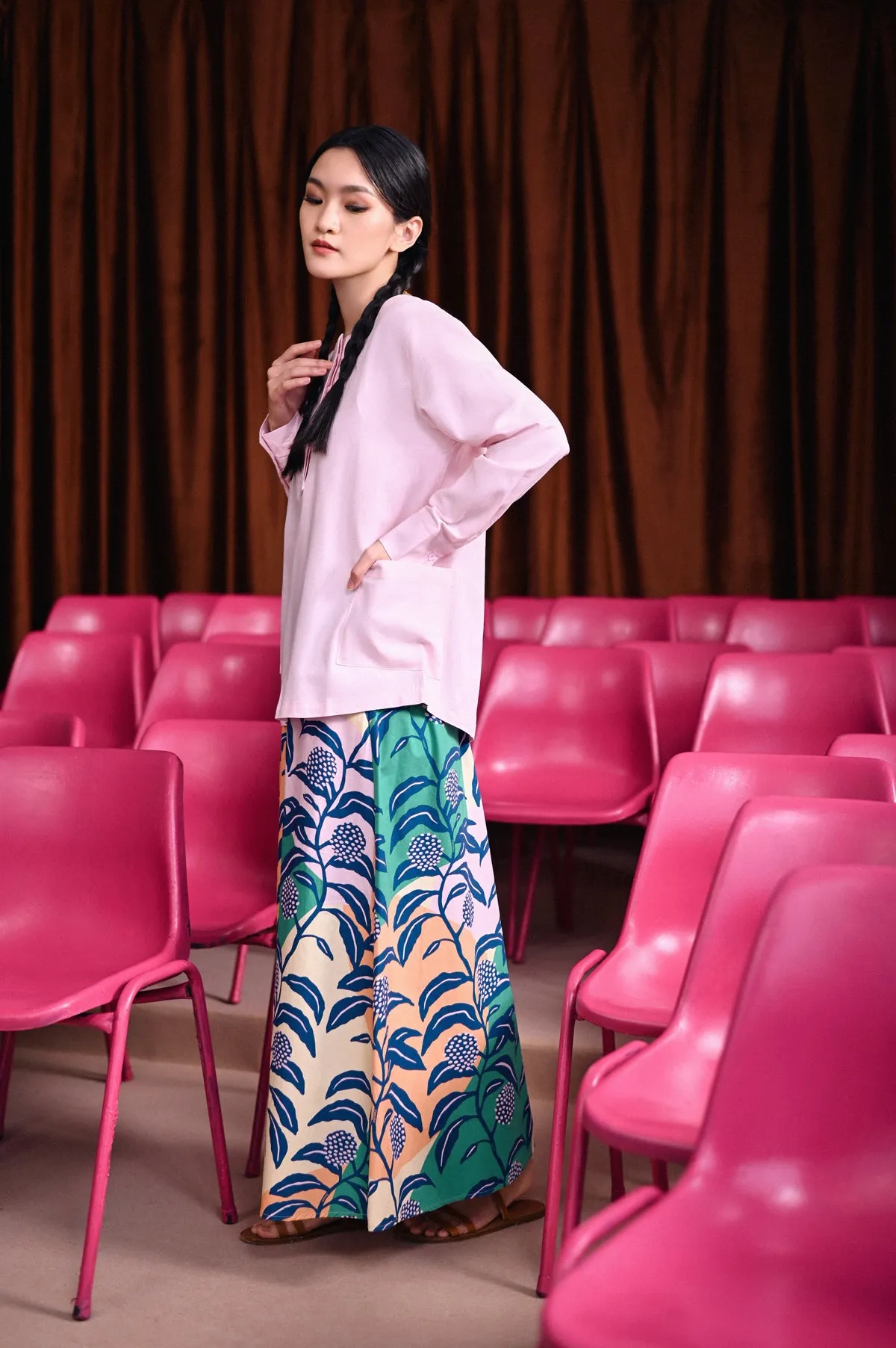 The Dulu Kita Women Flare Skirt - Dandelions