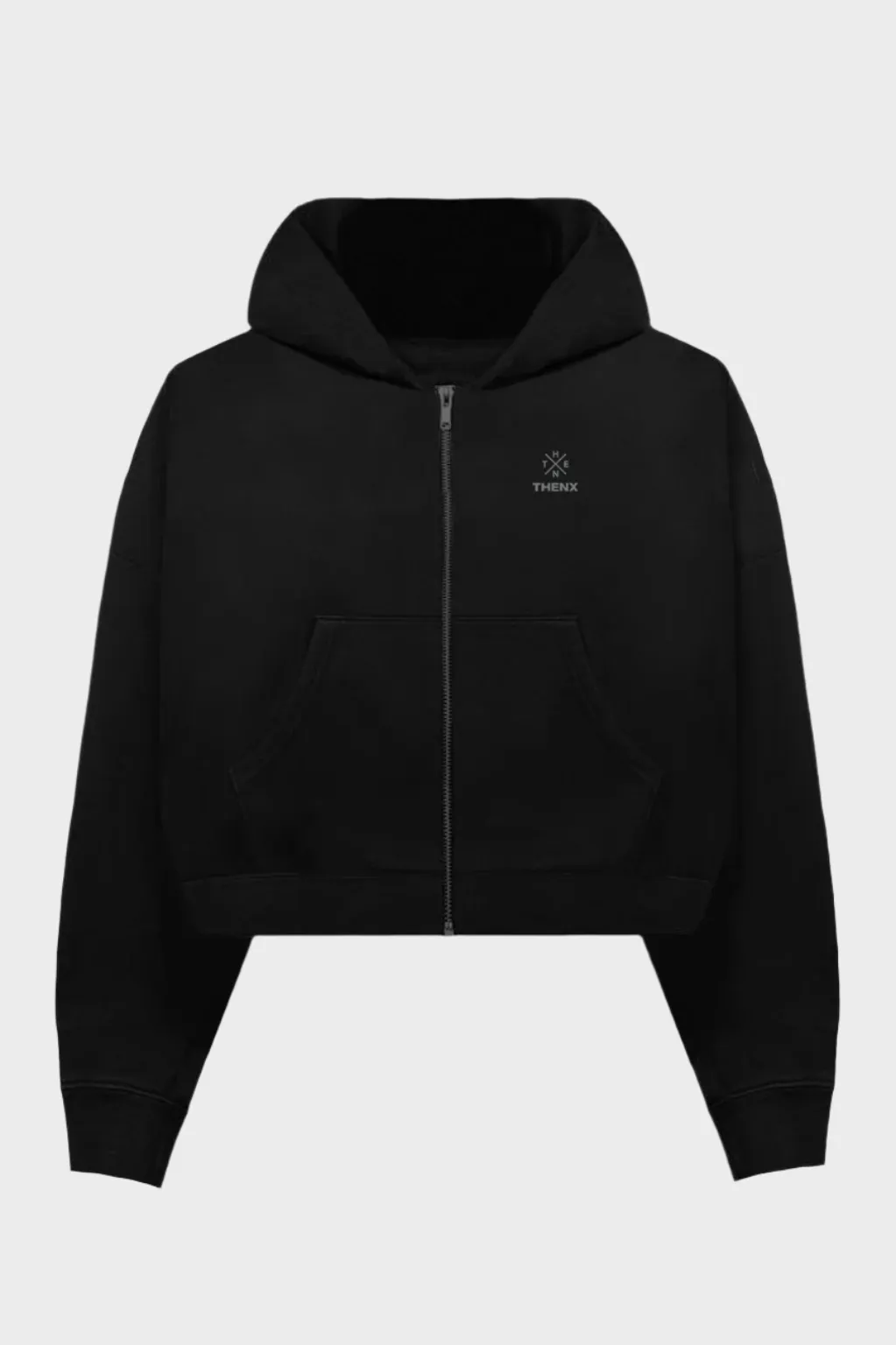 Thenx Cropped Hoodie - Black