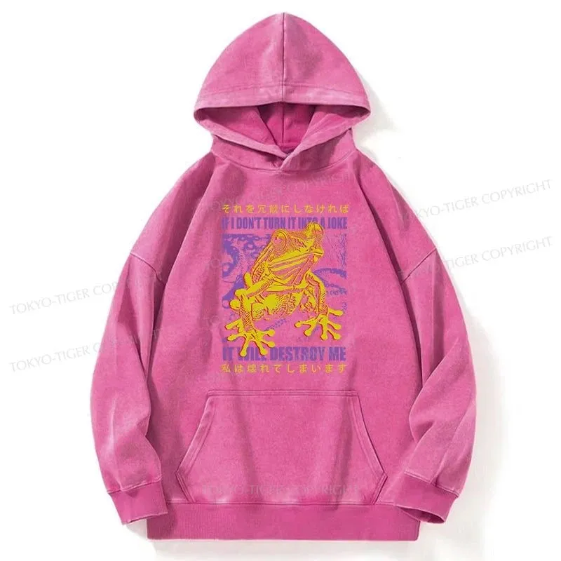 Tokyo-Tiger A Frog Prone To Emotional Breakdown Washed Hoodie