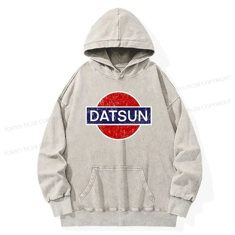 Tokyo-Tiger Datsun Vintage Car Washed Hoodie