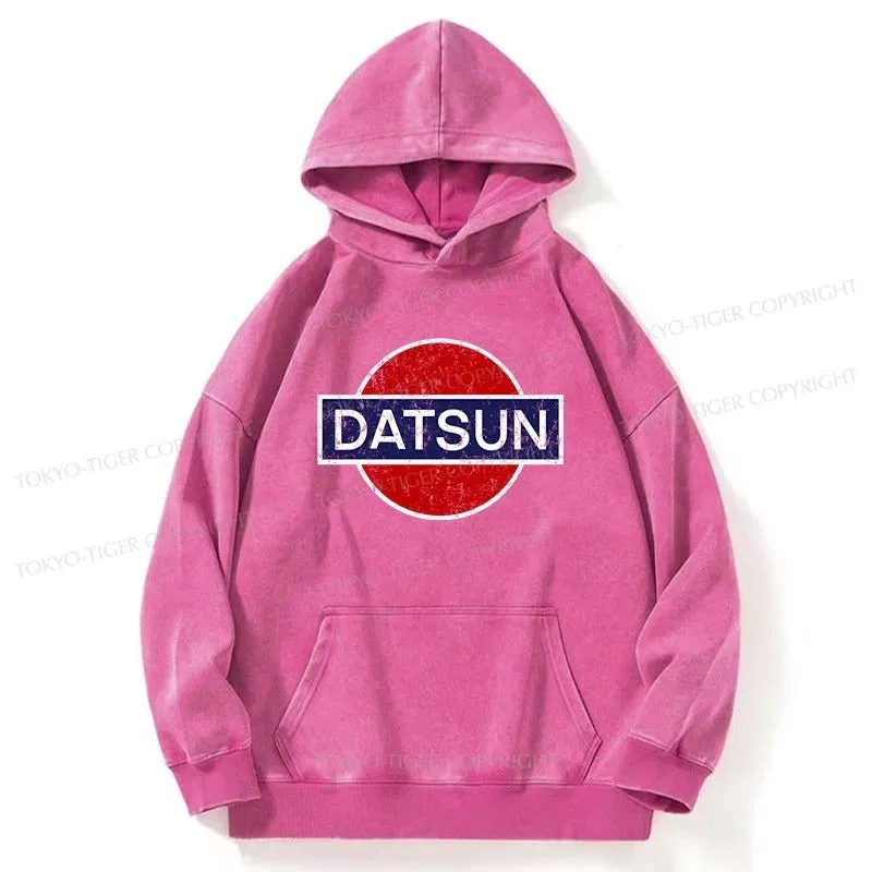 Tokyo-Tiger Datsun Vintage Car Washed Hoodie