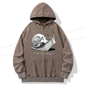 Tokyo-Tiger Death Snail Manga Washed Hoodie