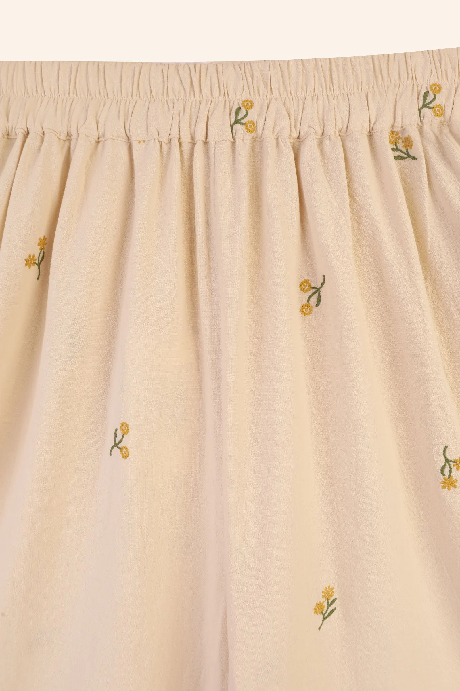 Tupelo Trouser Buttercup Embroidery