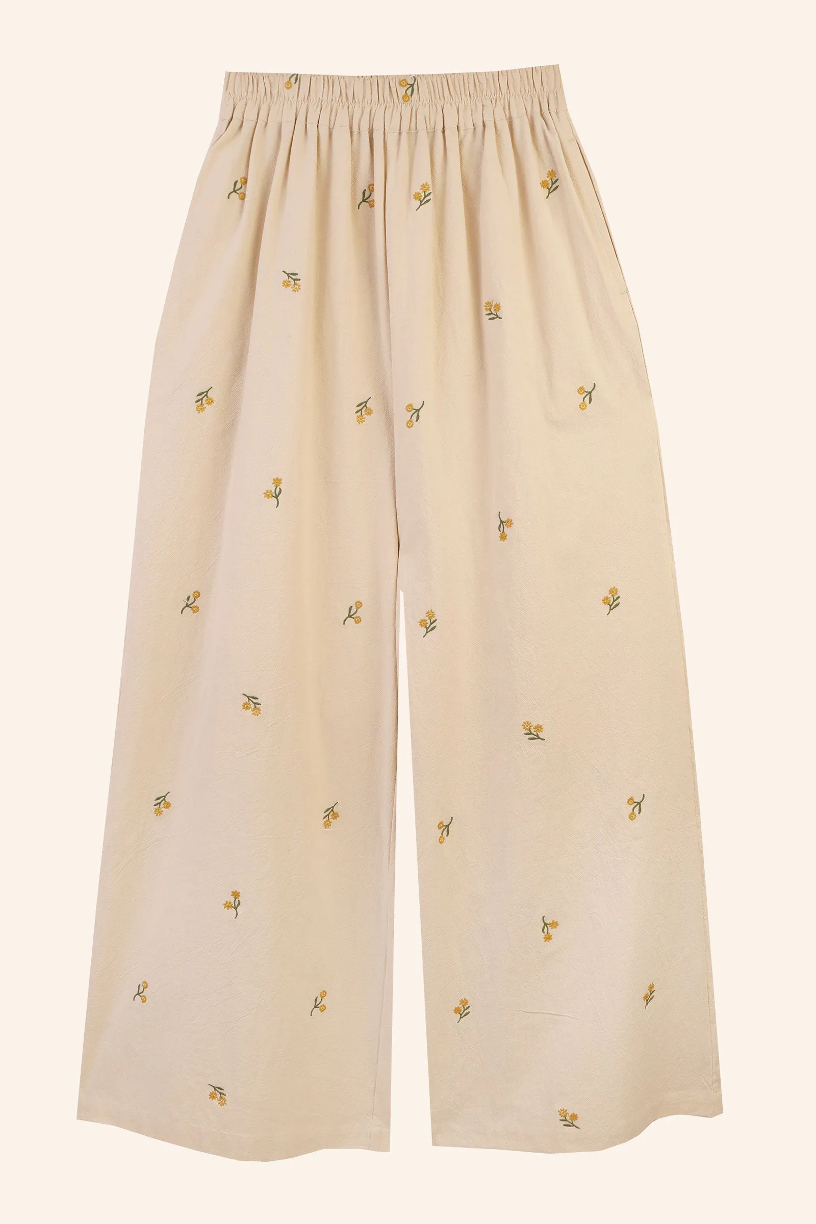 Tupelo Trouser Buttercup Embroidery
