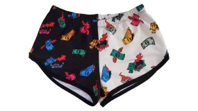Two Toned Burning Money Women's Retro Shorts
