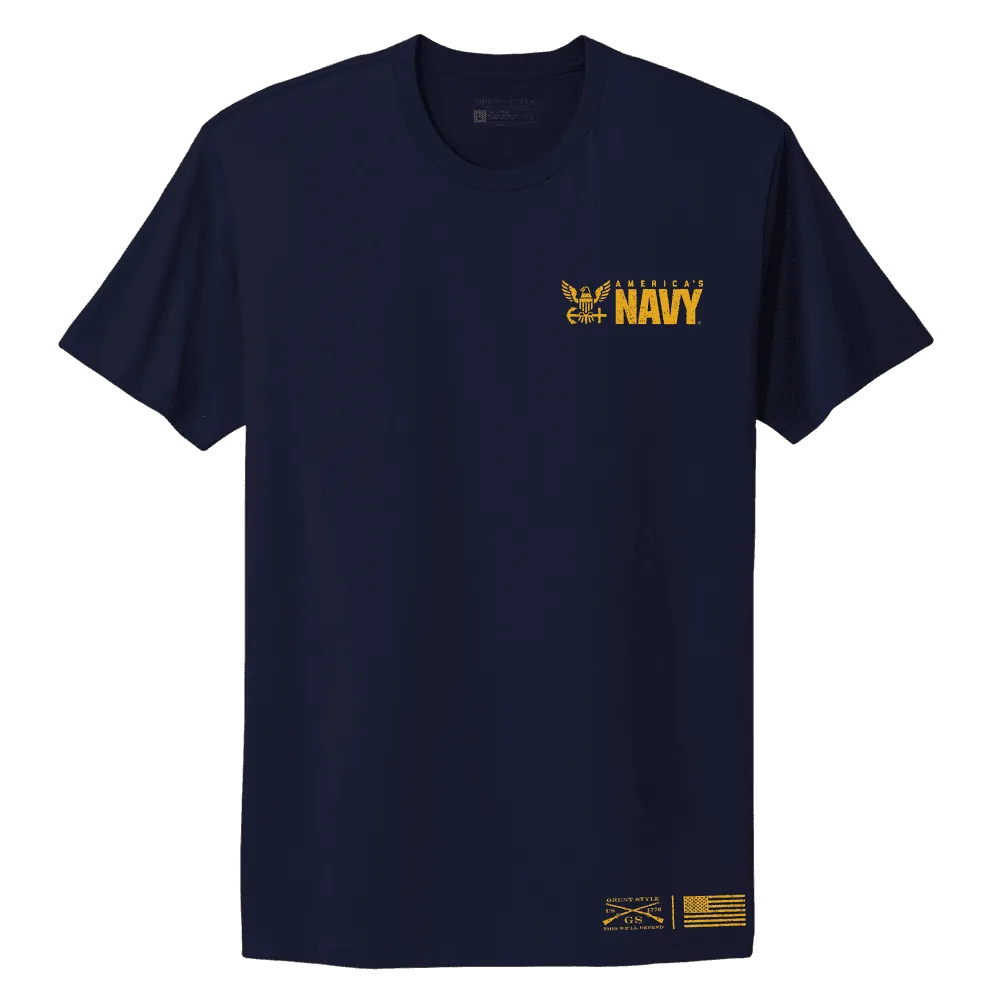 USN - Women's Semper Fortis Boyfriend Fit T-Shirt - Navy