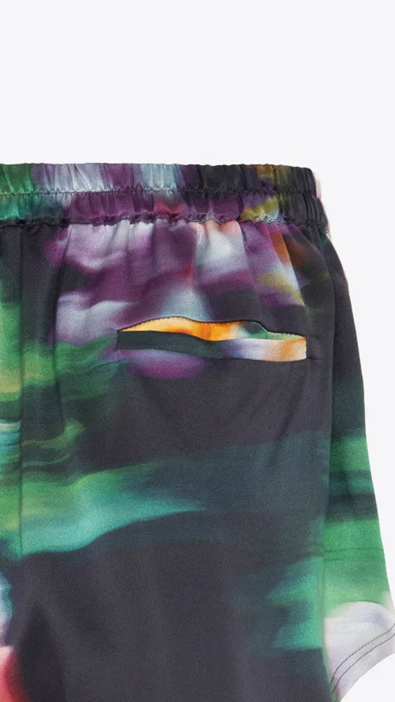 Washable Silk Tee Set - Aurora Garden