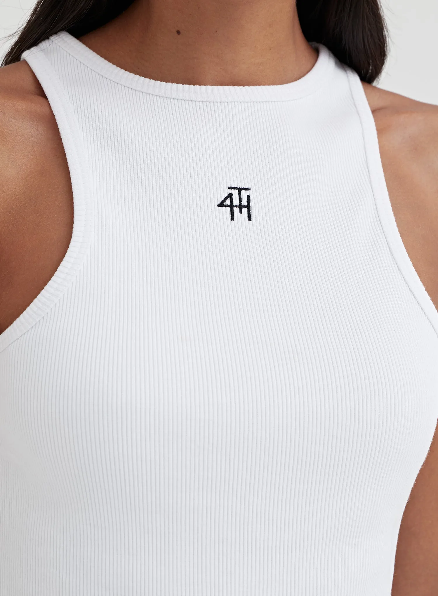 Everyday White Branded Racerback Vest Top - Size 4