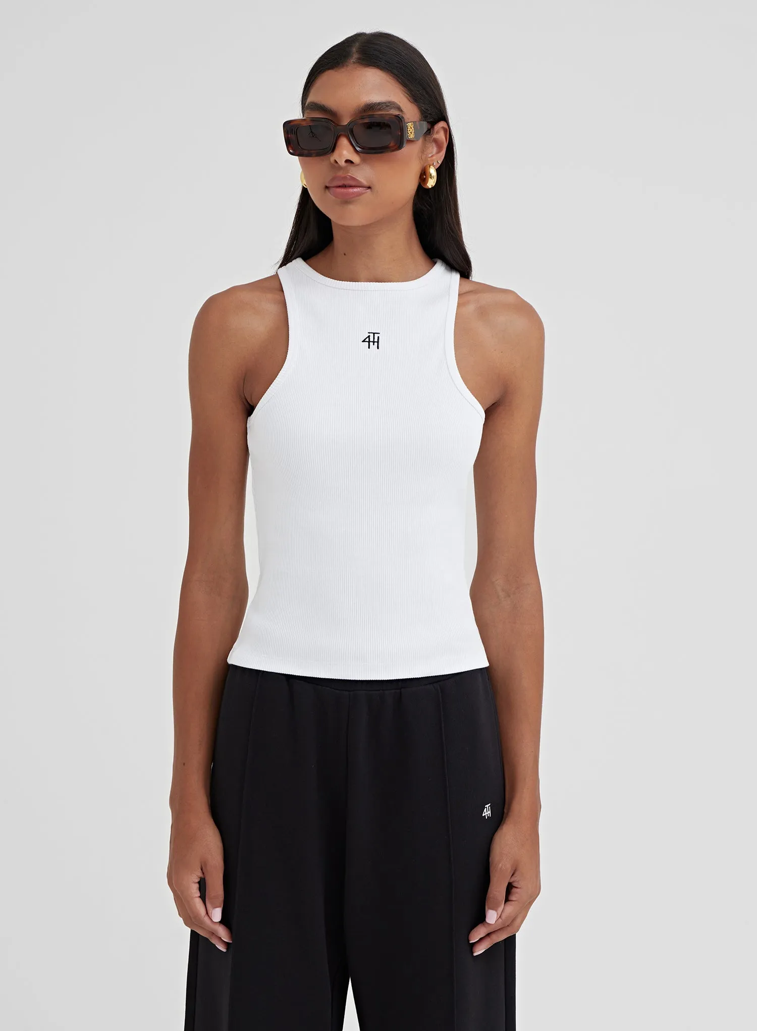 Everyday White Branded Racerback Vest Top - Size 4