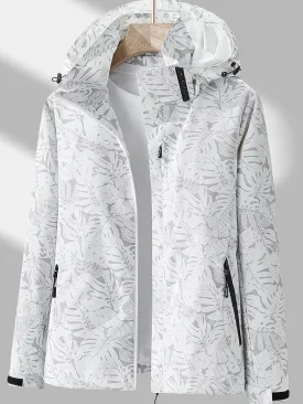 Womens Camouflage Outdoor Jacket Windproof Rainproof With Removable Hood Perfect For Outdoor Adventures | High-quality & Affordable