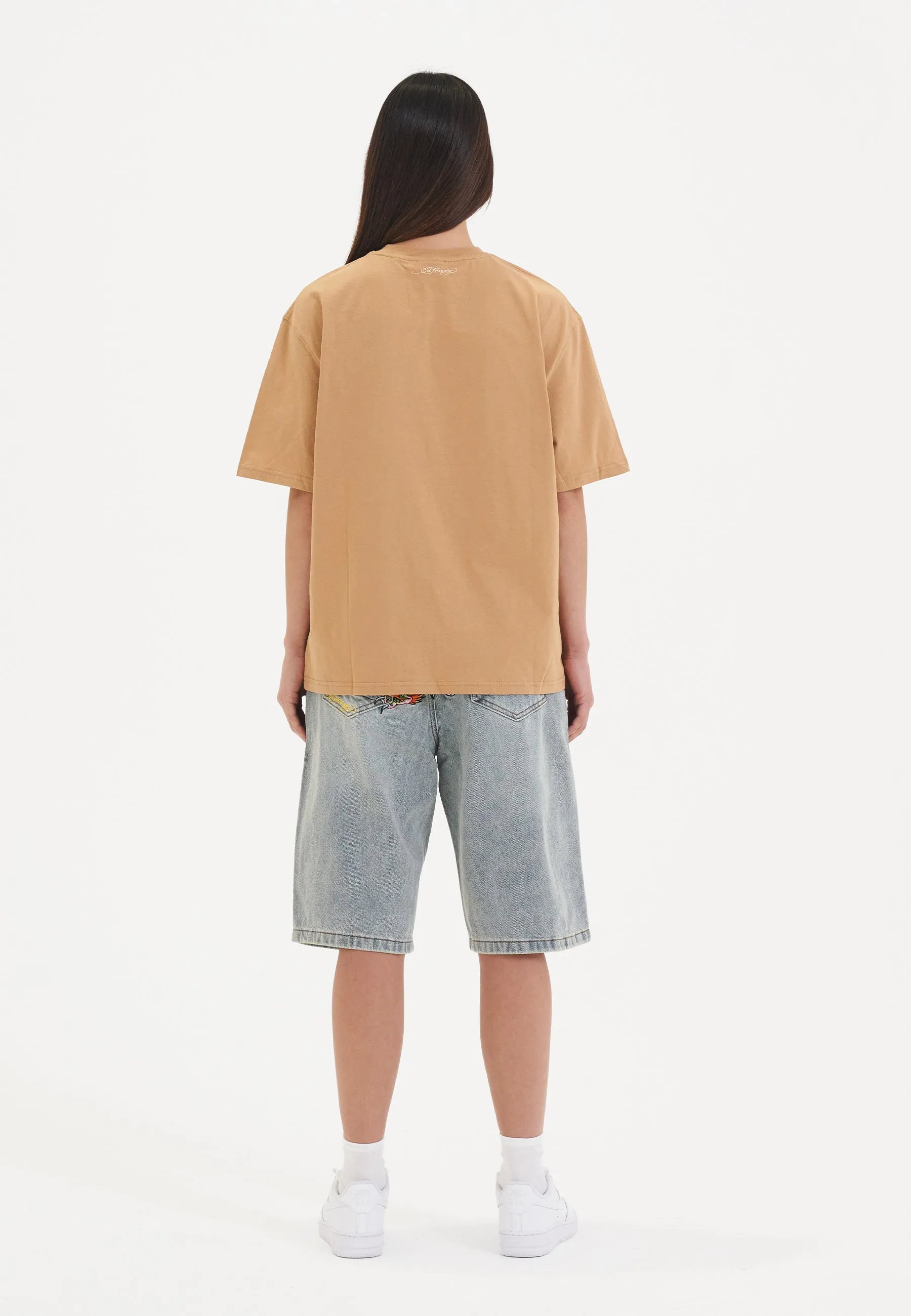 Womens Hummer Bird Relaxed Tshirt Top - Brown