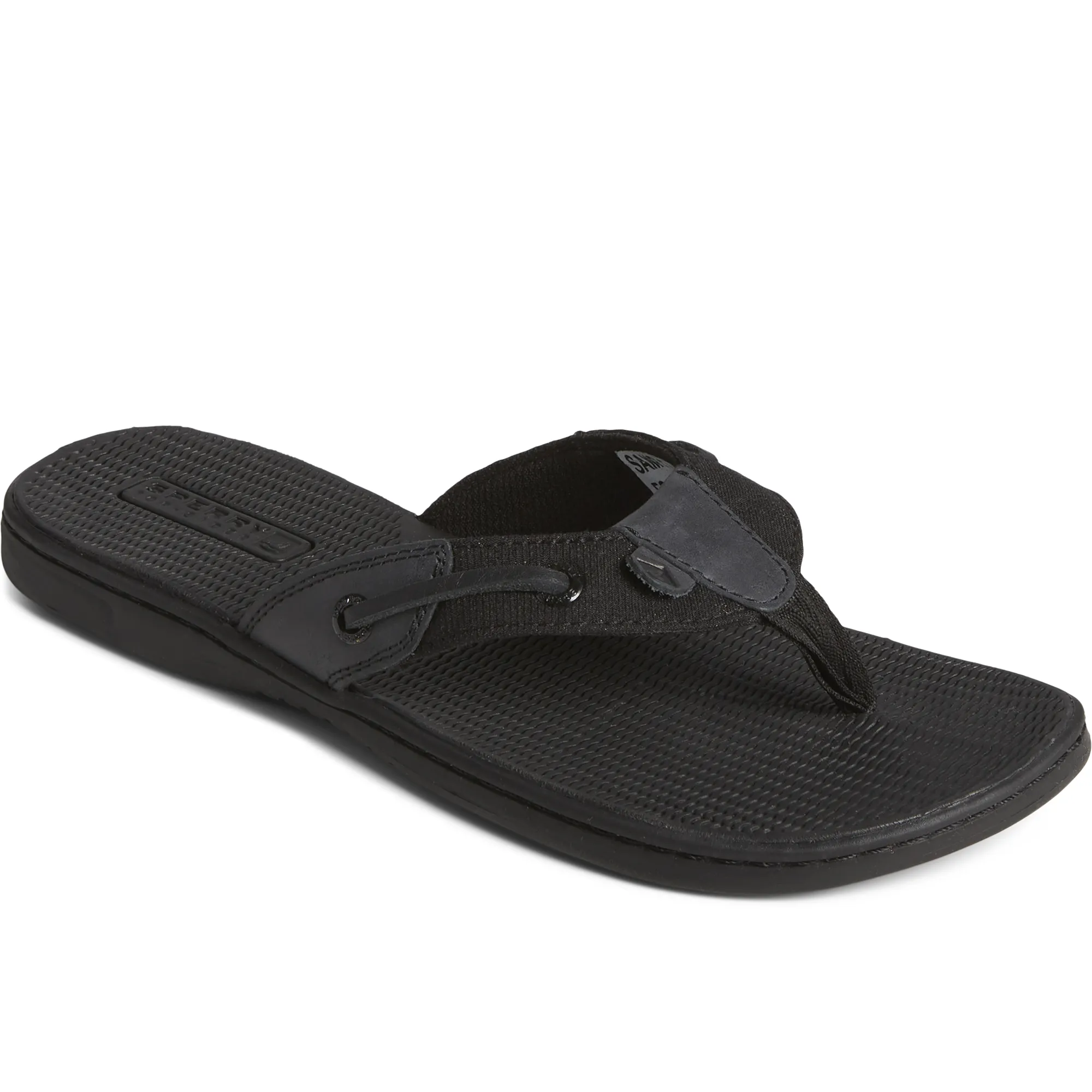 Women's Seafish Iridescent Sparkle Flip Flop - Black (STS88589)