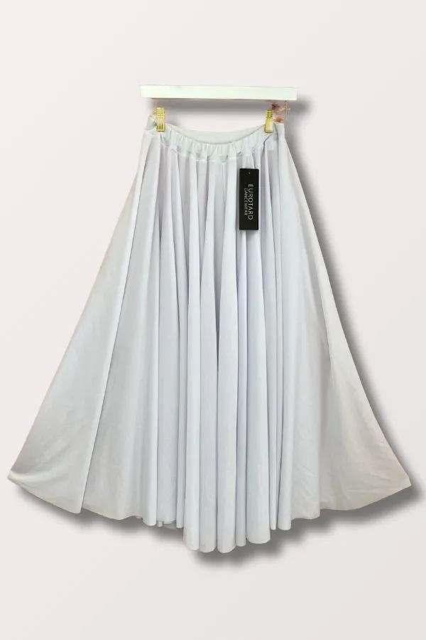 Womens Voluminous Full Length Triple Panel Praise Skirt - White