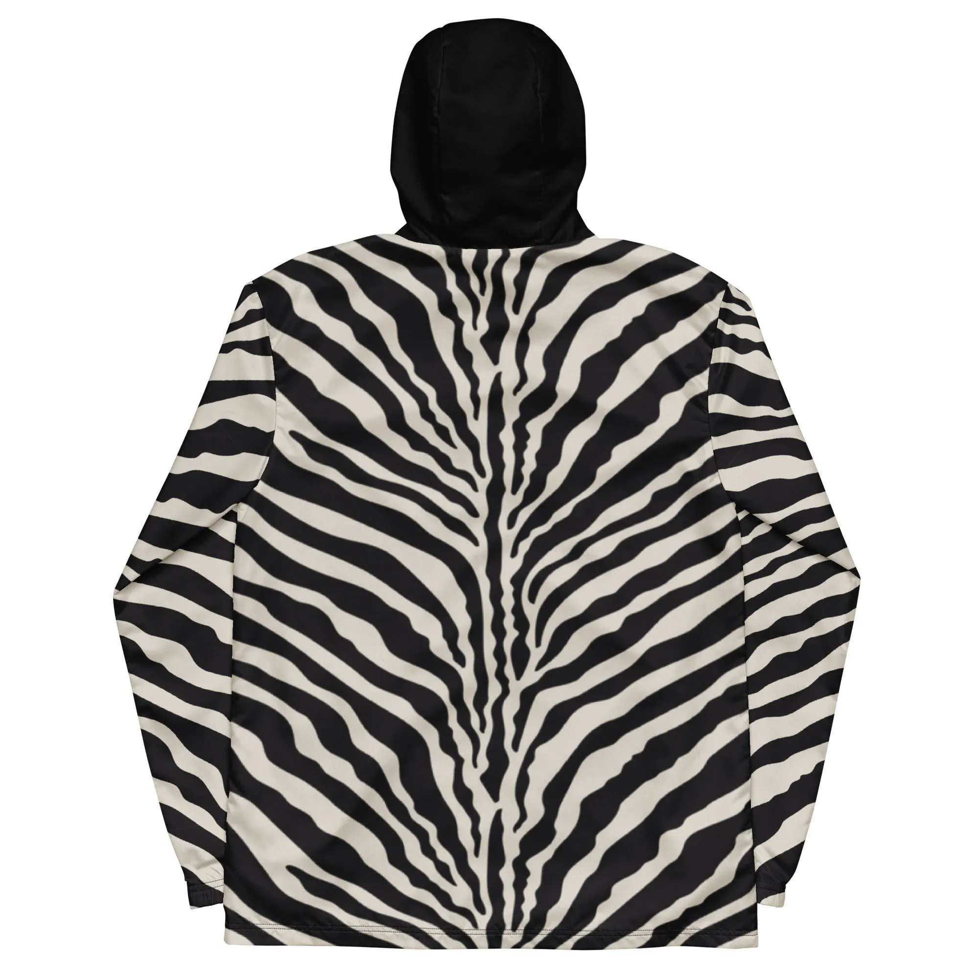 Zebra Print Windbreaker With Rainbow Pride Inside